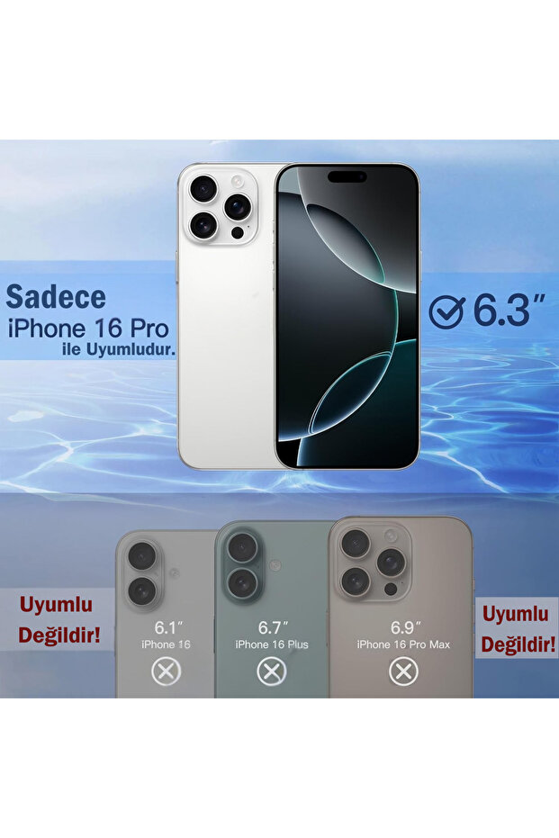 واقي شاشة زجاجي 9H HD+ متوافق مع iPhone 16 Pro - 2