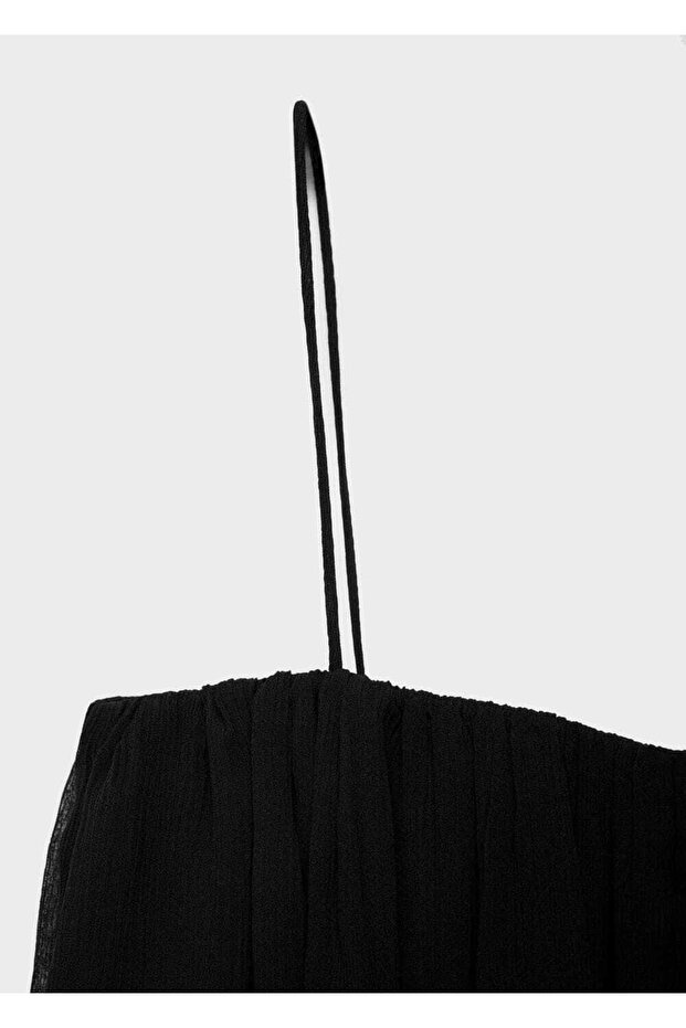 Büzgülü balon elbise - 5