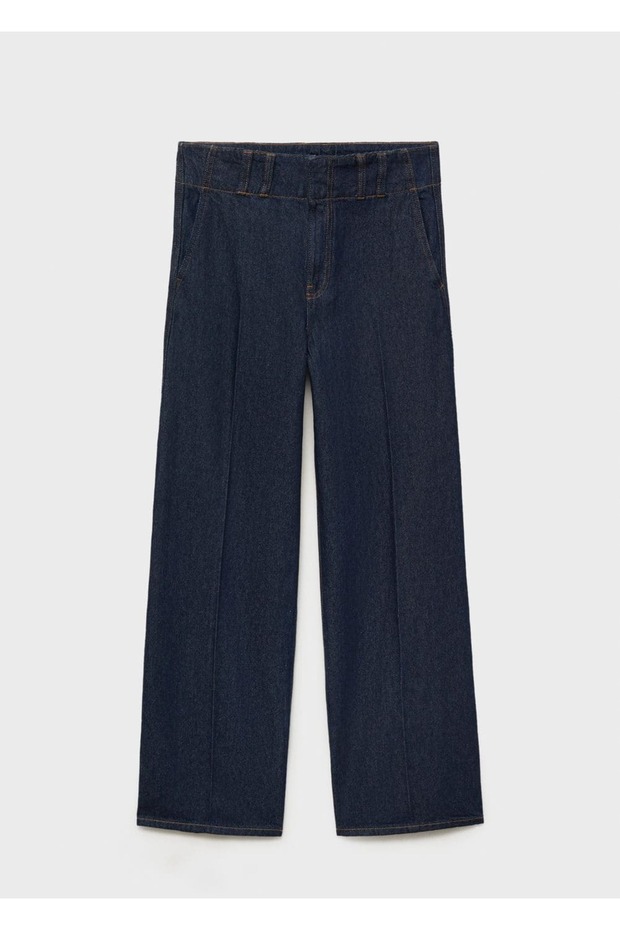 Yüksek bel flared pantolon - 3