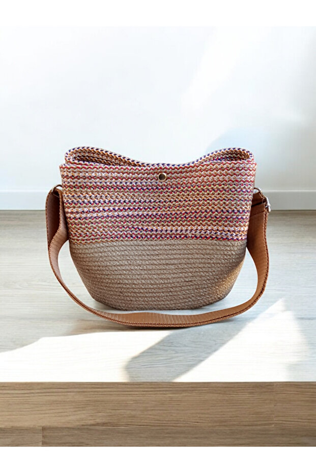 Hasır degrade çapraz çanta - 3