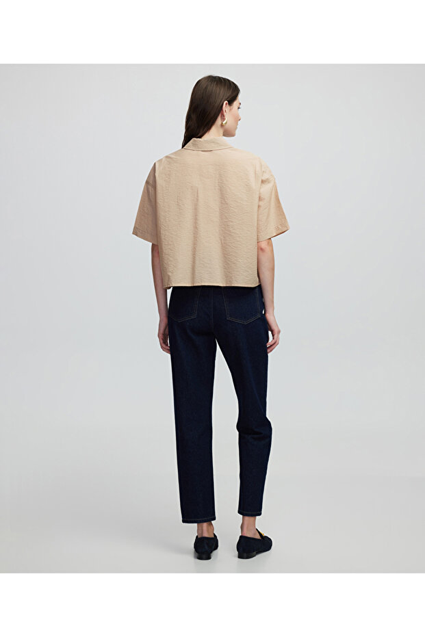 Monogram nakışlı gömlek - 6