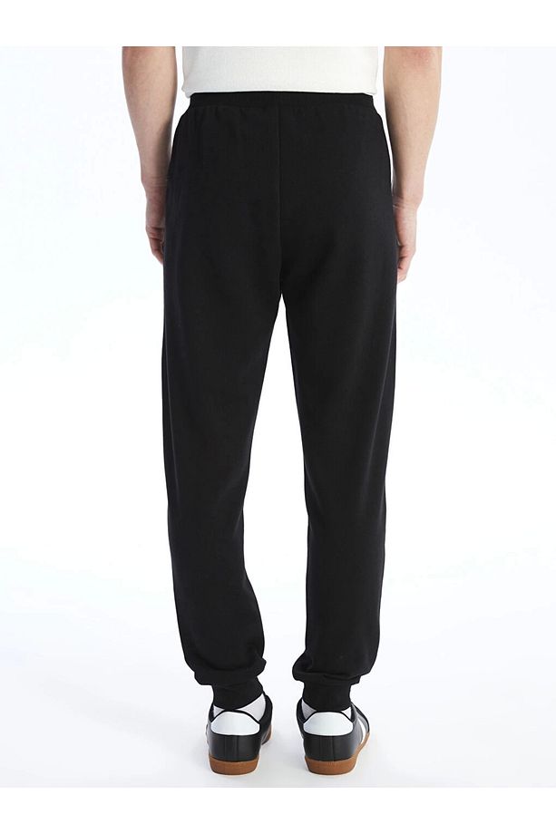 LCW Casual Siyah Slim Fit Erkek Kalın Jogger Eşofman Altı - 5