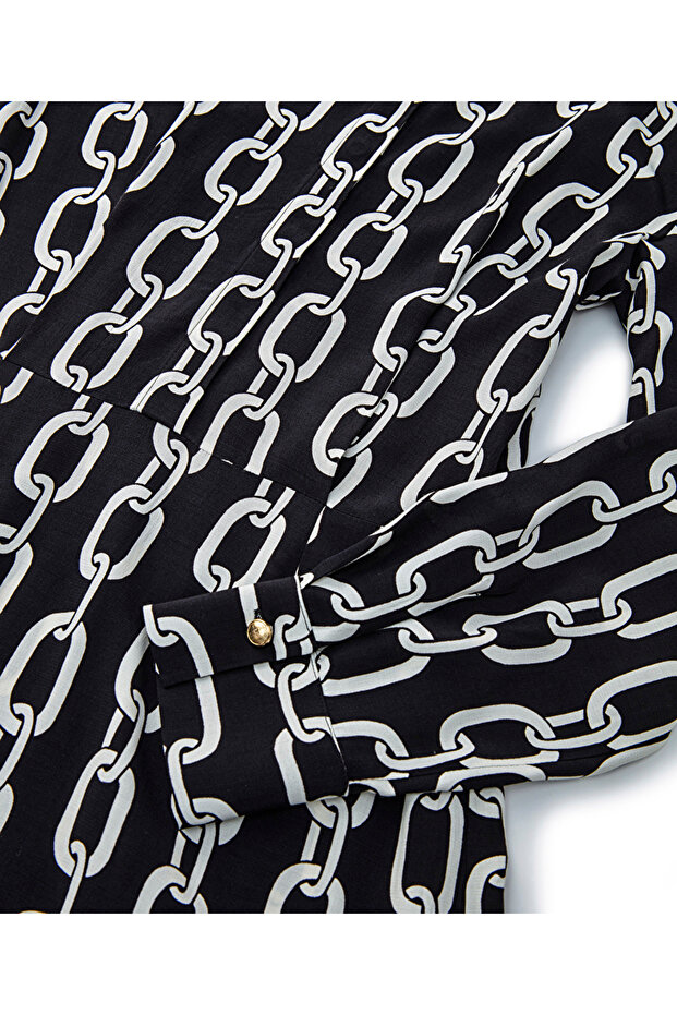 Kleid mit Kettenmuster - 4