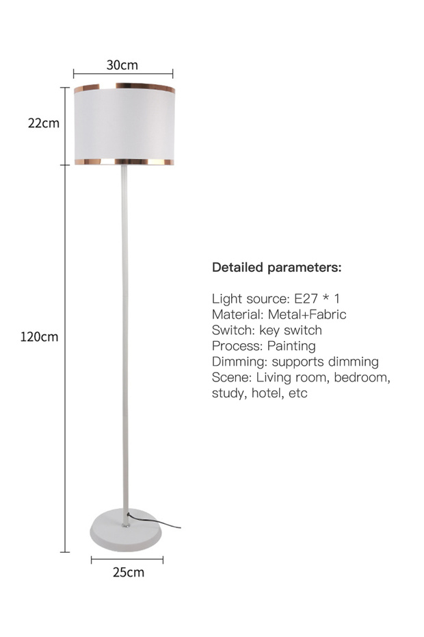 Simple Modern Dimmable Vertical Floor Lamp 12W - 6