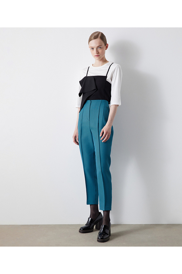 Houndstooth pattern pants - 1