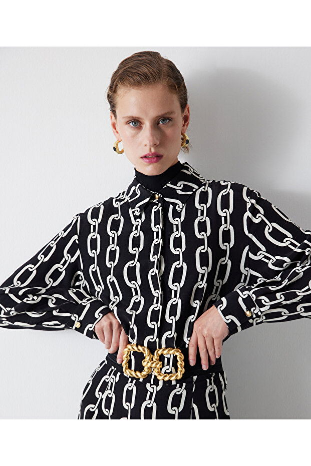 Kleid mit Kettenmuster - 6