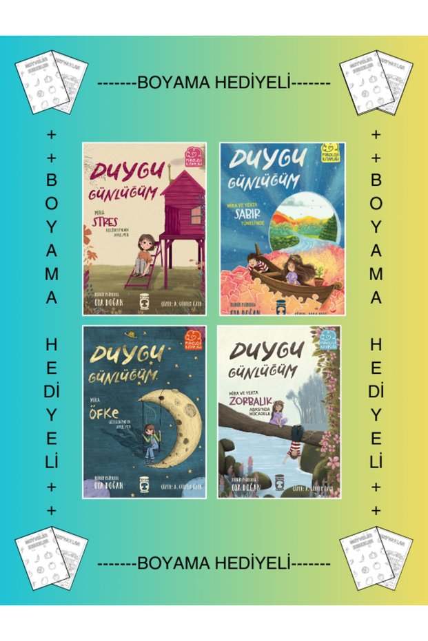 Painting - My Emotion Diary Mira and Yekta 4 Book Set Clinical Psychologist Oya Doğan Psychology for Children