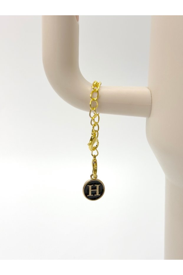 Black Thermos Compatible Accessory with Letter H/Letter H Thermos Charm/Letter Thermos Ornament