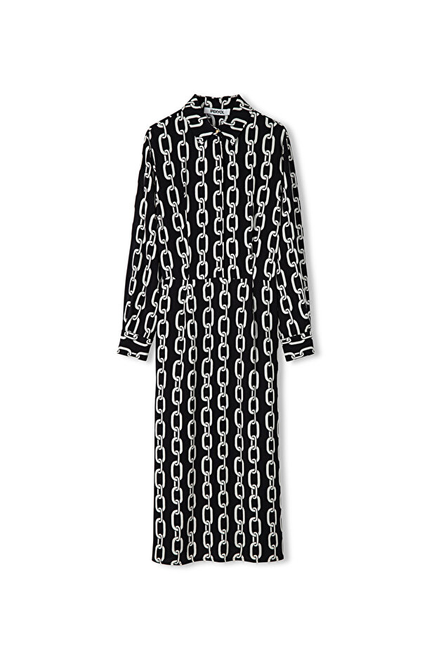 Kleid mit Kettenmuster - 3