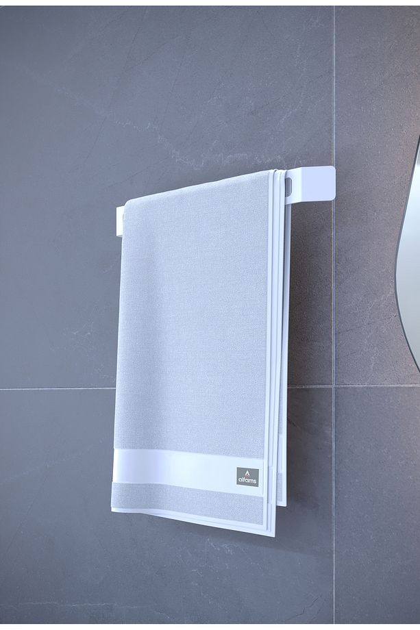 Beyaz Metal Yapışkanlı Kağıt Havluluk, Kağıt Havlu Askısı, Peçetelik, Banyo Mutfak Askısı - 5