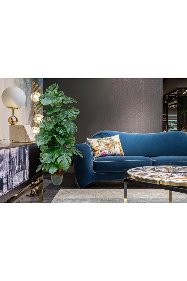 Monstera Deve tabanı Palmiye Ağacı Dolgun dev yapraklı yapay ağaç 170 cm 5 gövde 30 yaprak - 5