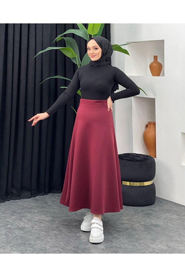 Modaalfabe Hijab Puff Scuba Flared Skirt