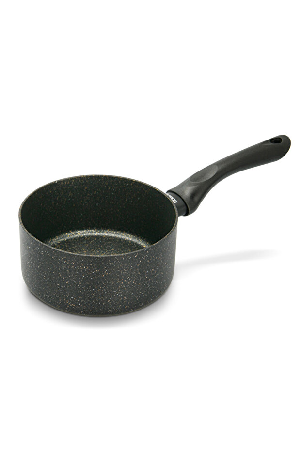 Saucepan Marble Designed Aluminium Non Stick With Bakelite Handle Black 16x8cm/1.5LTR