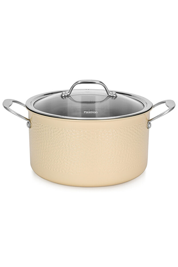 Sauce Pan With Glass Lid 6L/24x13.5cm Brigitte Series Stainless Steel