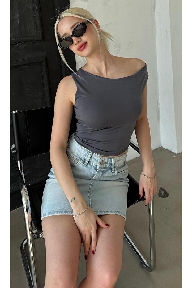 Μπλουζάκι Smoked Off Shoulder Basic Sh224 - 2