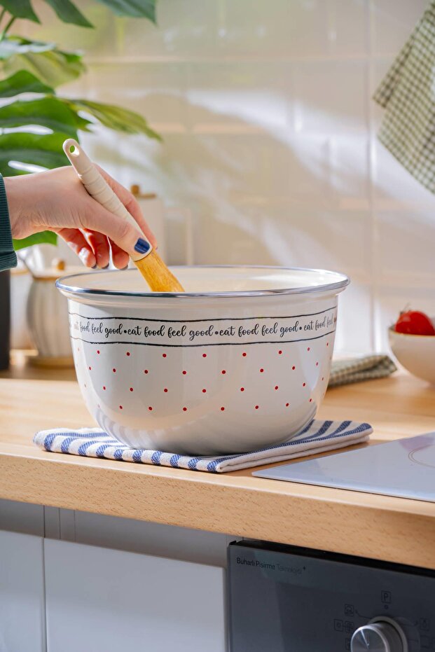 Feel Good Emaye 3 lü Saklama ve Karıştırma Kabı - 5