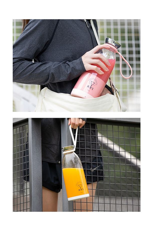 Smoothie Blender Taşınabilir Şarjlı Kişisel Mini Meyve Karıştırıcı 500 ml - 5