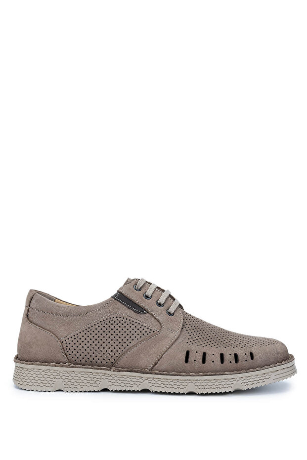 Men's Genuine Leather Beige Casual Shoes