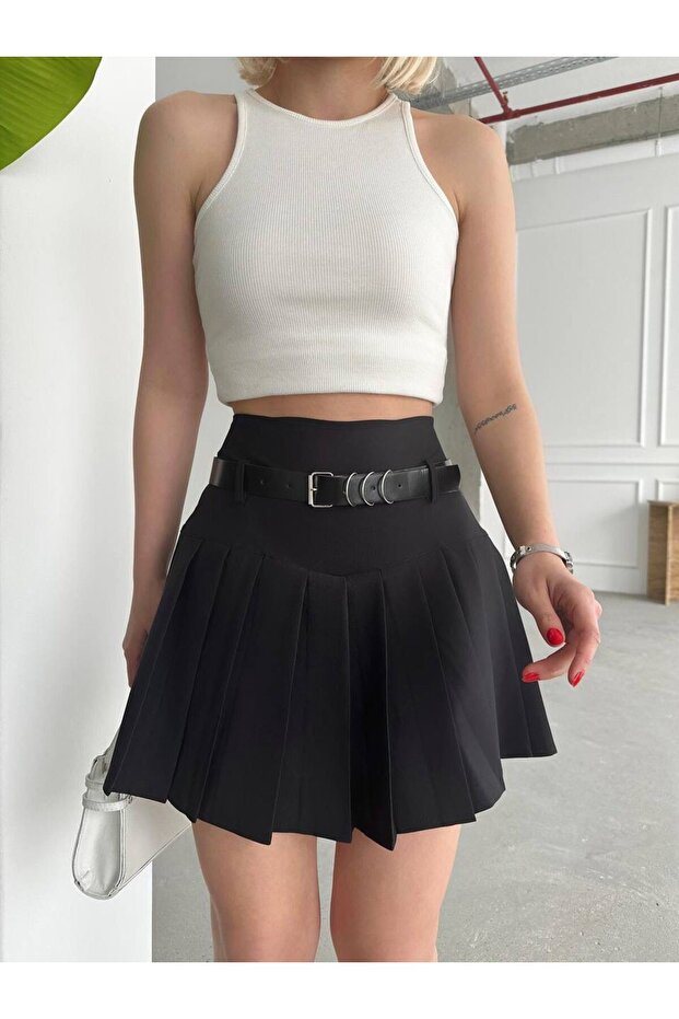 PİLİSELİ ŞORT ETEK - 3