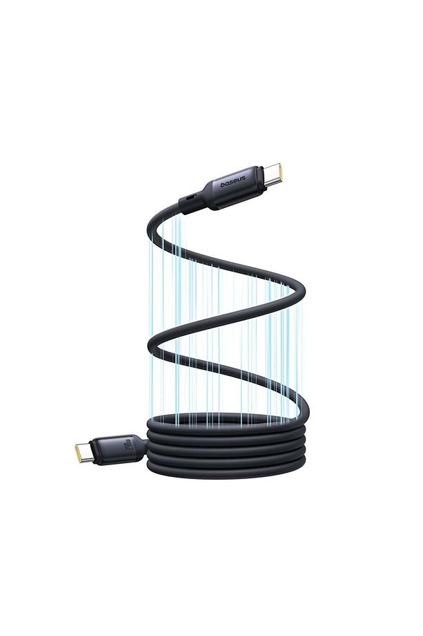 PicoGo Manyetik Silikon Usb-c to Usb-c Şarj Kablosu 240W 1m, - Siyah - 2