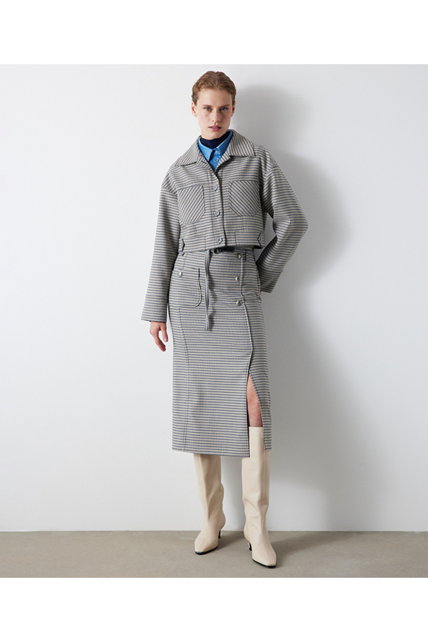 تنورة بنمط هاوندزتوث - 1