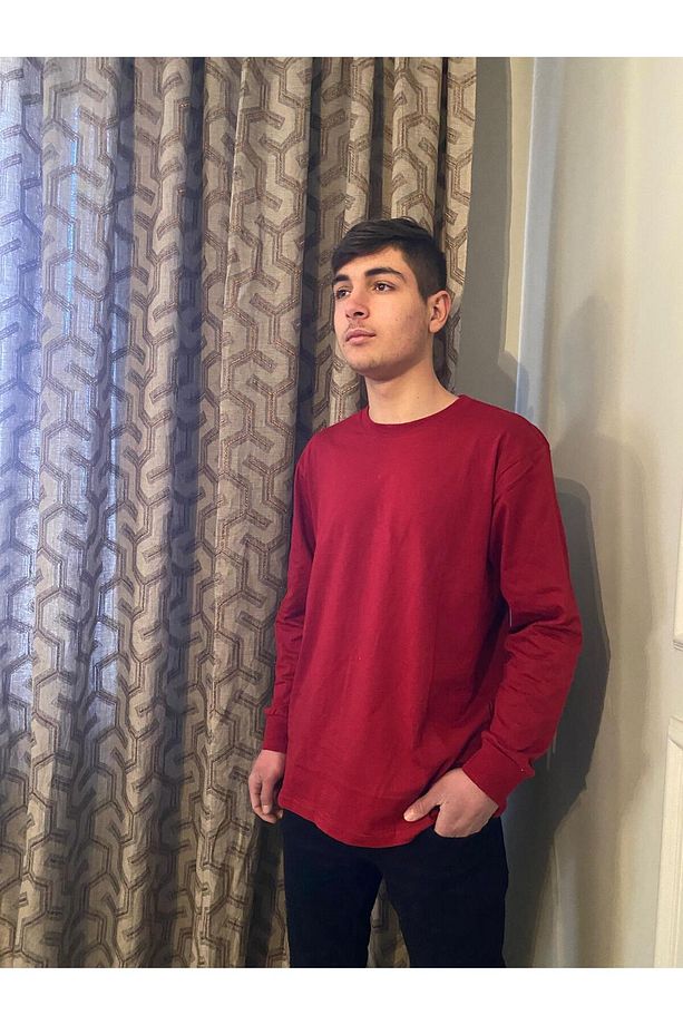 Saf Pamuk Yumuşak Dokulu Mevsimlik Uzun Kollu Erkek Tek Üst - 1