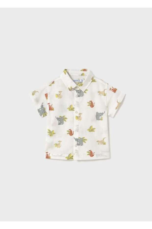 Baby Boy Printed Shirt 1-3 Years White