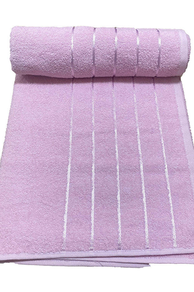 Rózsaszín 100% pamut nagy fürdőlepedő - 1