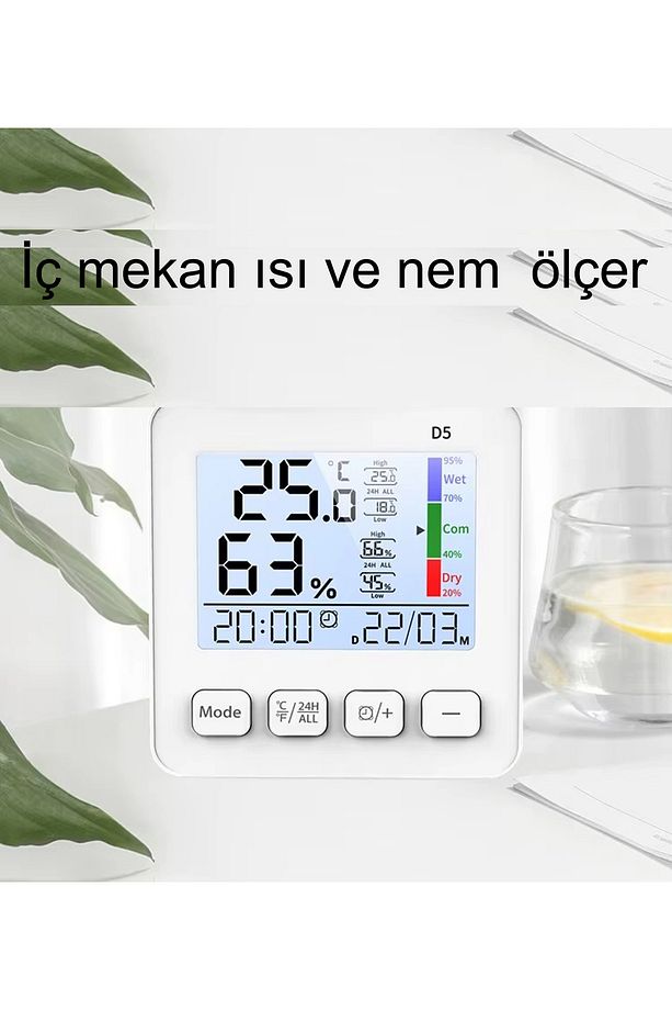 Dijital Termometre Isı Ve Nem Ölçer D5 - 7