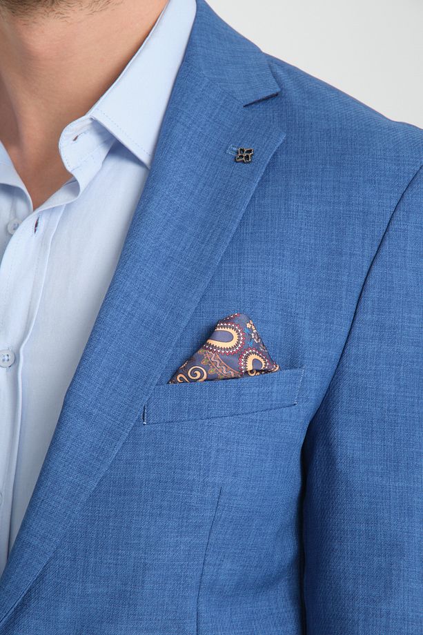 Nipoyee Erkek Koyu Mavi Battal Büyük Beden Astarlı Düğmeli Basic Spor Blazer Ceket - 3
