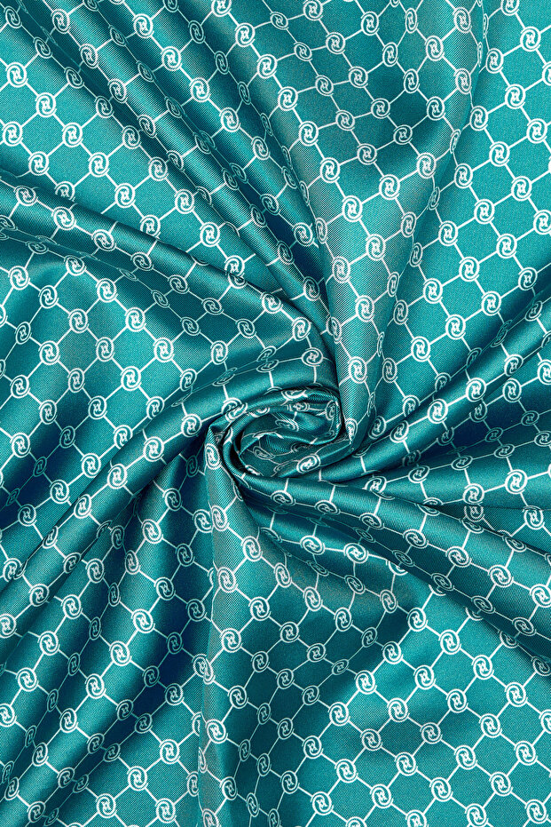 MONOGRAM DESENLİ İPEK ŞAL - 2