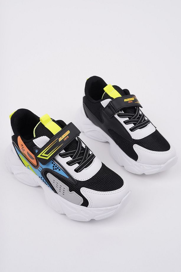 Panter Kalın Taban Cırtlı Ve Bağcıklı Unisex Çocuk Sneaker Spor Ayakkabı - 4