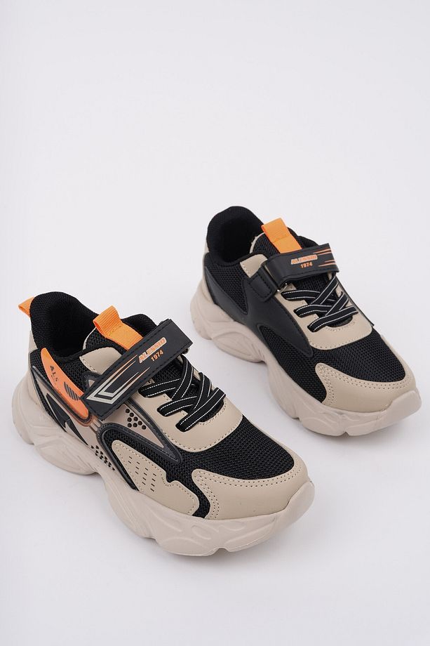 Panter Kalın Taban Cırtlı Ve Bağcıklı Unisex Çocuk Sneaker Spor Ayakkabı - 4