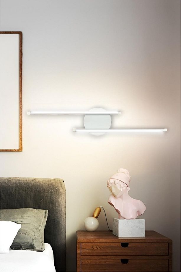 Sare Aplik Modern Tasarım Beyaz Renk - Gün Işığı Ledli Banyo - Mutfak - Salon Led Duvar Aplik - 1