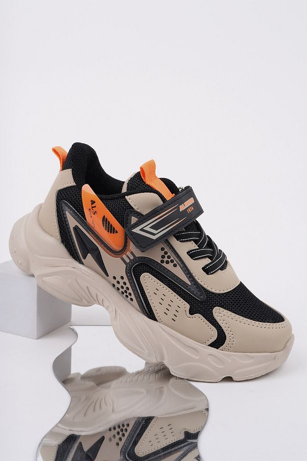 Panter Kalın Taban Cırtlı Ve Bağcıklı Unisex Çocuk Sneaker Spor Ayakkabı - 2