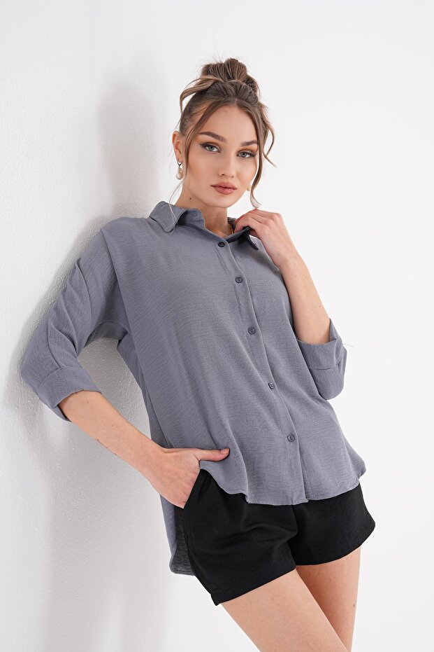 Kadın Dirsek Kol Ayrobin Gömlek 260114 - - 1