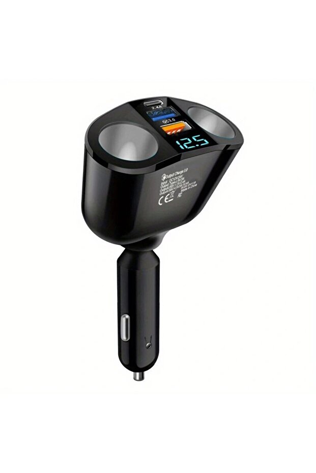 CH10QC Dual USB Digital PD Car Charger Is Suitable for Charging Multiple Devices Simultaneously - 1