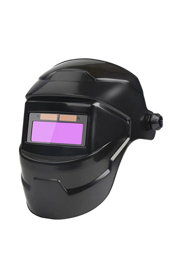 black Welding Helmet Welder Mask Chameleon Large View True Color Solar Power Auto Darkening Welding