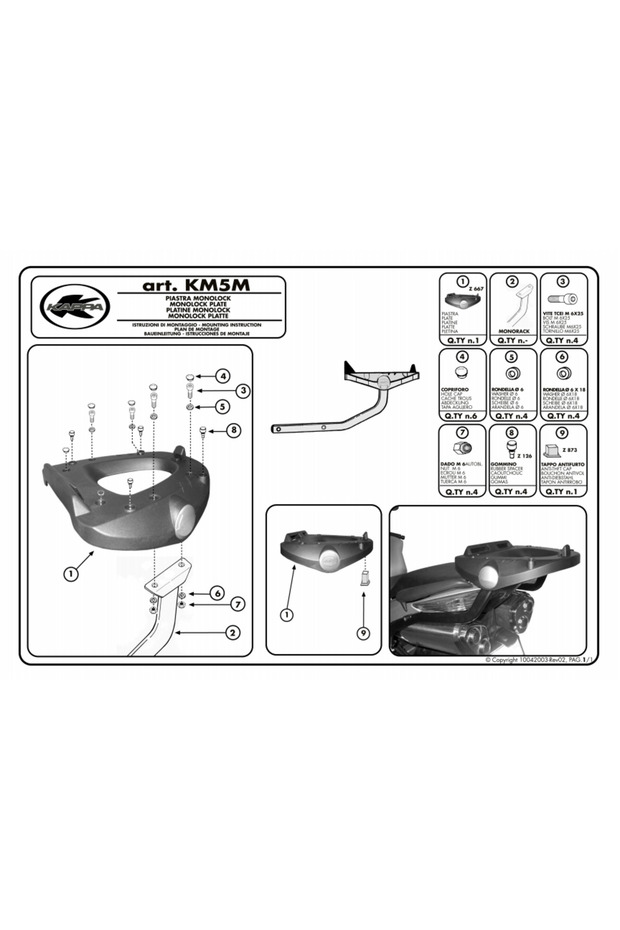 UNIVERSAL ALT TABLA MONOLOCK KM5M - 2