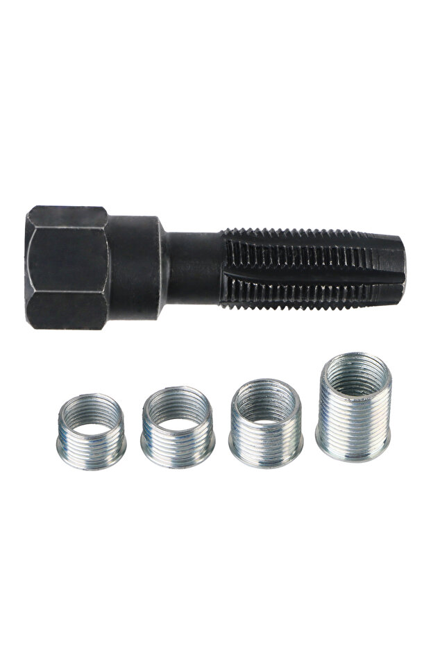 مجموعة أدوات السيارة السوداء 1 مجموعة M14 x 1.25 طقم إعادة تركيب شمعات الإشعال طقم إصلاح خيط أسطوانة شمعات الإشعال للسيارة