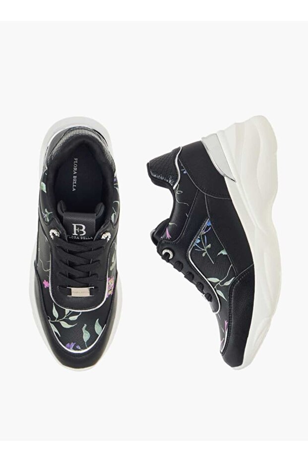 Flora Bella Floral Print Sneakers with Lace-Up Closure