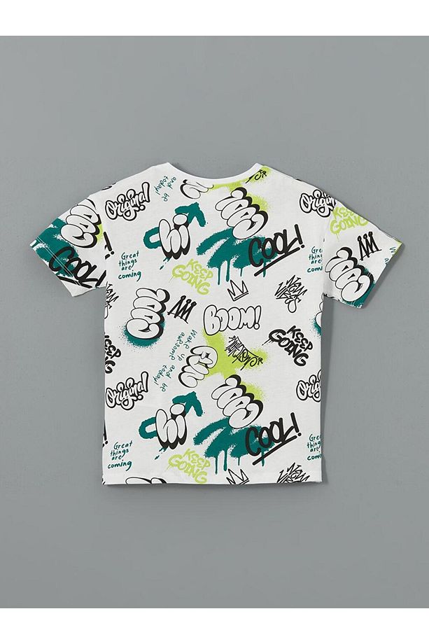 LCW Kids Bisiklet Yaka Erkek Çocuk Şortlu Pijama Takımı - 3