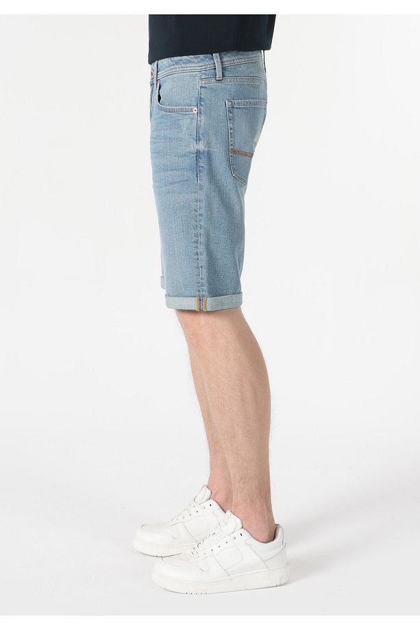 Regular Fit Jean Erkek Şort - 5