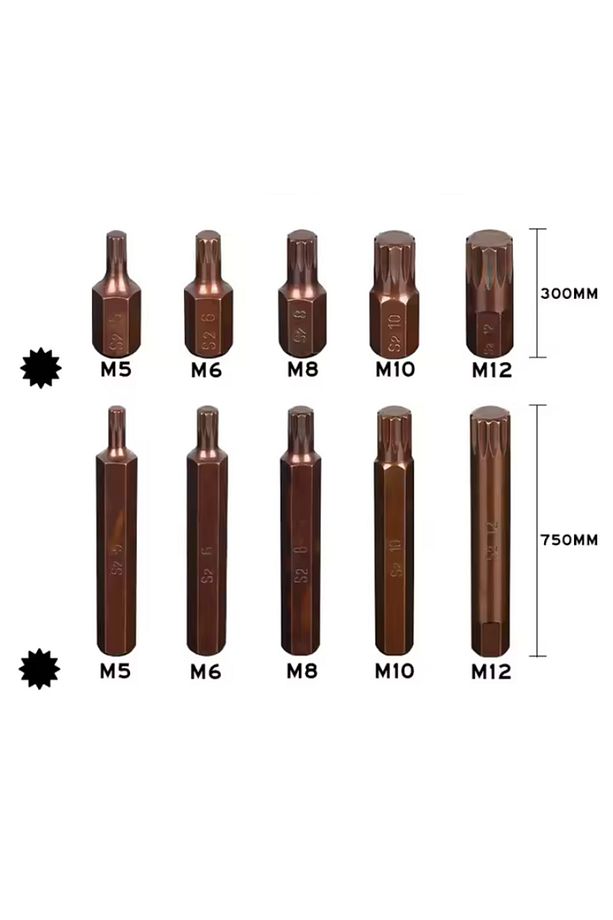 40 Parça Bits Uç Seti Torx Allen ve Spline (s2 Çelik Malzeme) - 2
