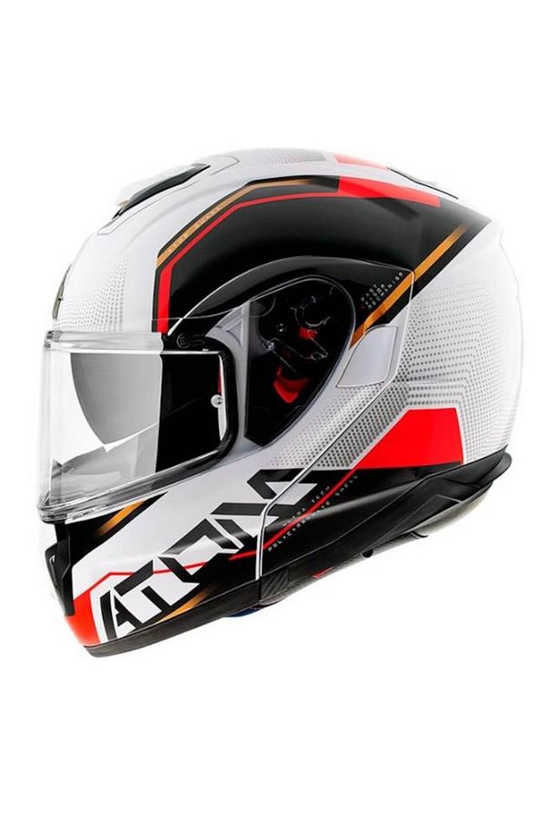 Atom Quark Çene Açılır Kask Vizörlü Red - 2