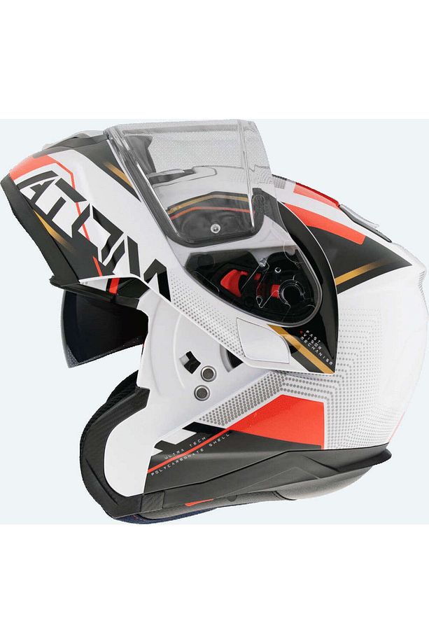 Atom Quark Çene Açılır Kask Vizörlü Red - 3