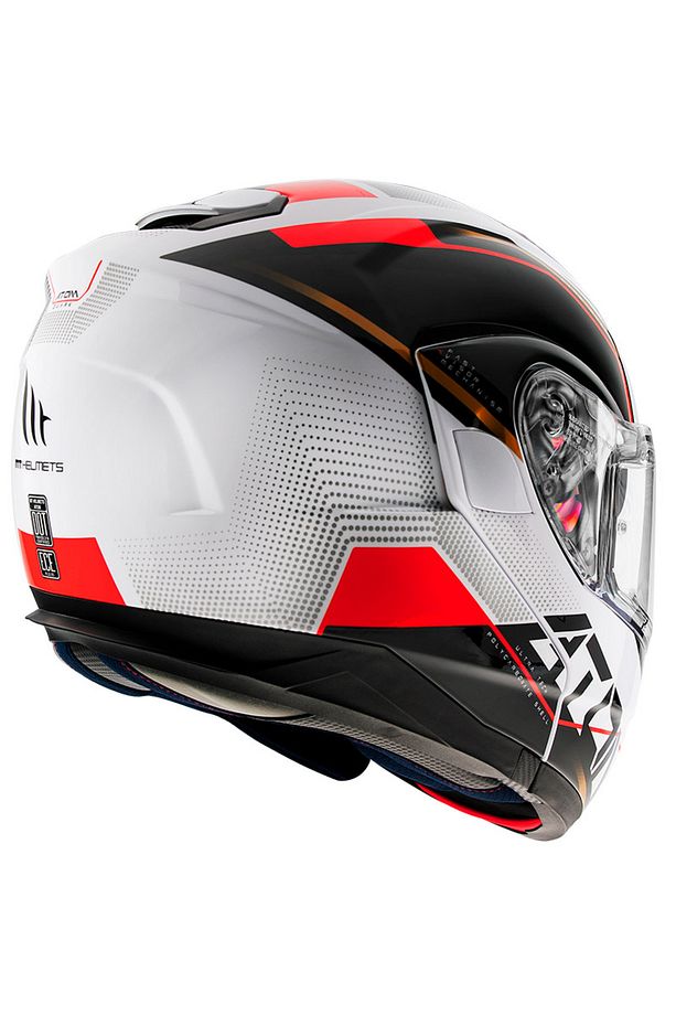 Atom Quark Çene Açılır Kask Vizörlü Red - 4
