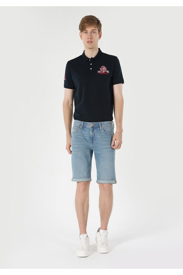Regular Fit Jean Erkek Şort - 3