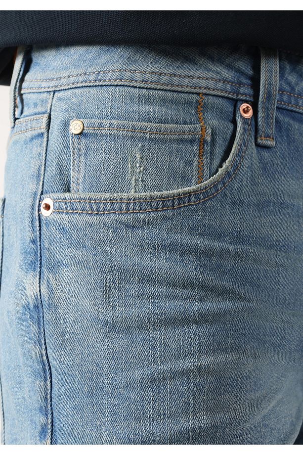 Regular Fit Jean Erkek Şort - 6