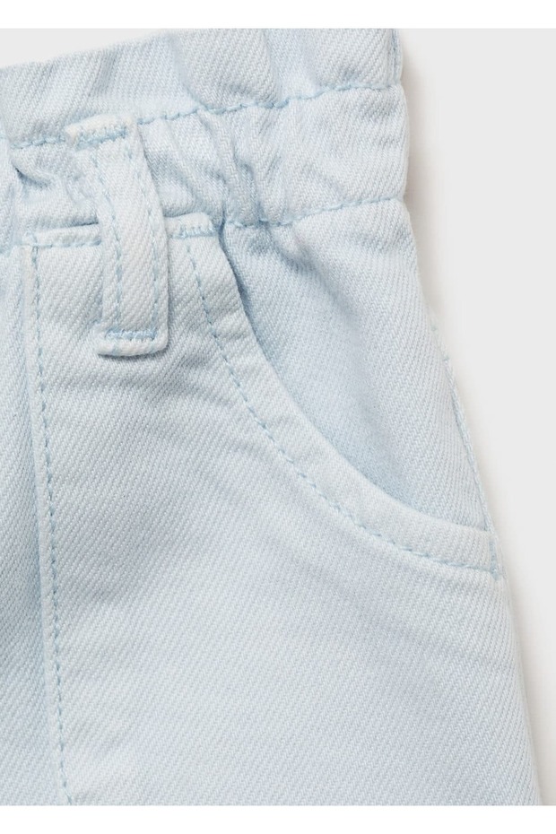 Paperbag denim şort - 4